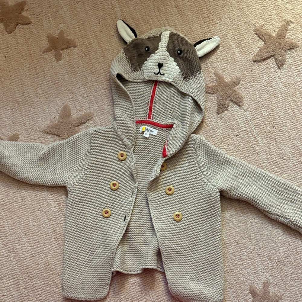 Baby Boden Knit Dog Cardigan NWOT
